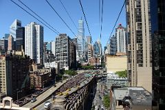 07 New York City Roosevelt Island Tramway Looking Back At Citicorp Center, One Beacon Court, 750 Lexington Avenue, The Savoy at 200 East 61 St and Evans View With The Red Roof at 303 East 60